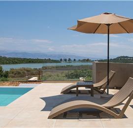  3 bedroom stone villa with pool & seaview, near Acharavi, sleeps 6